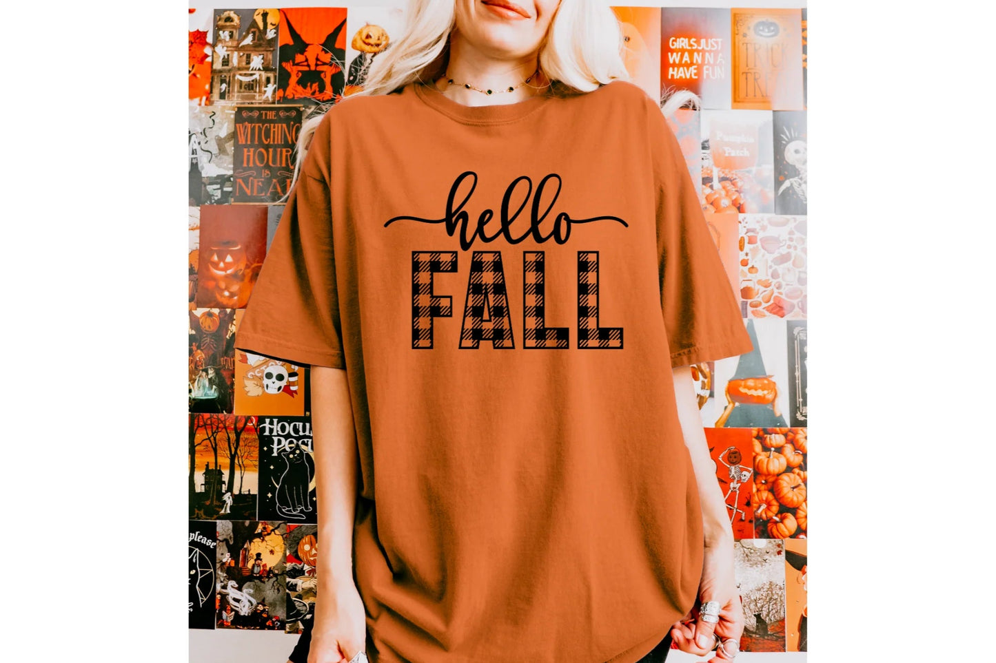 Hello Fall checkered