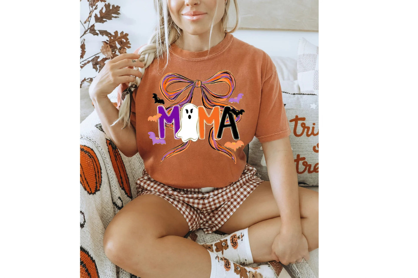 Mama Bats Bows Ghost