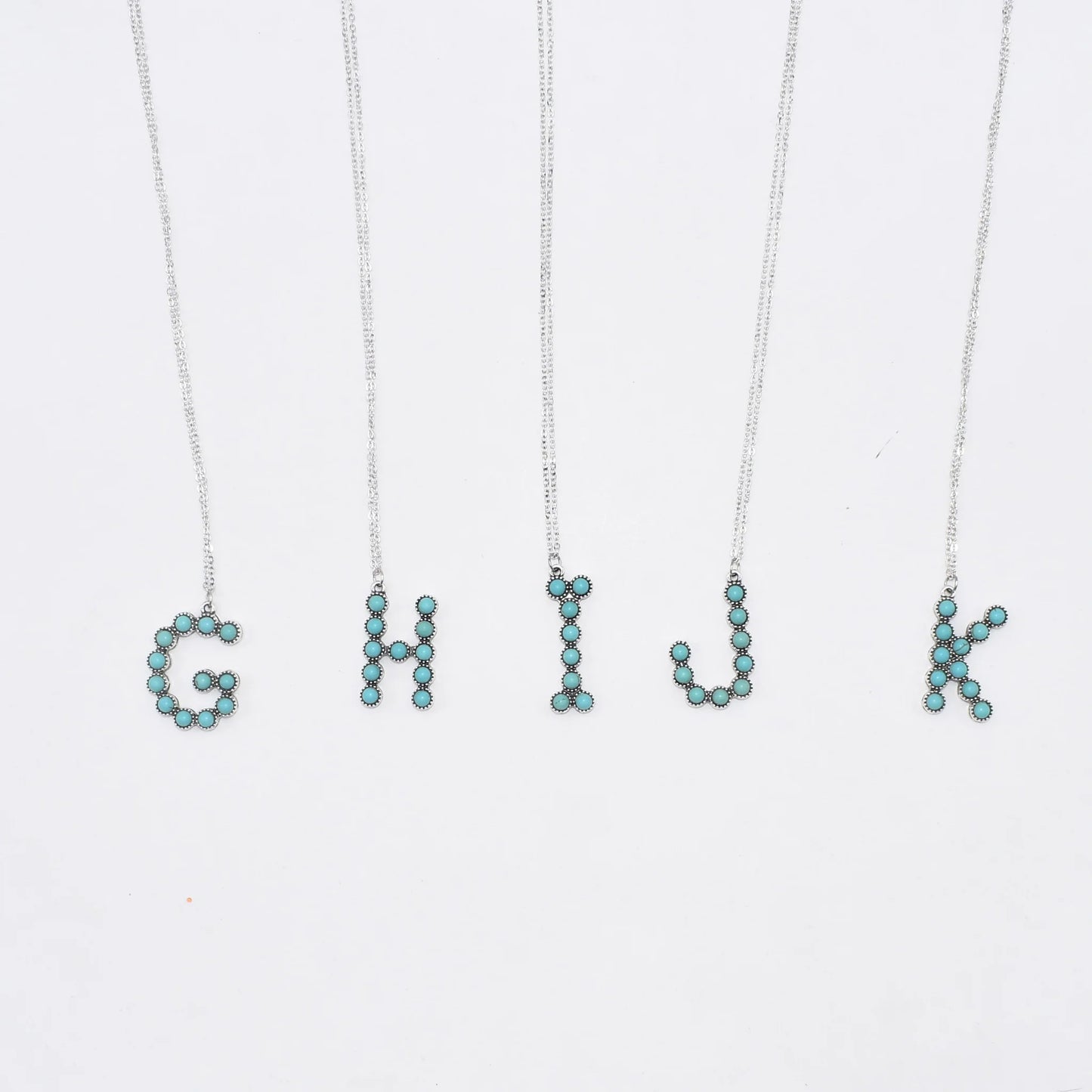 Turquoise Initial Necklace
