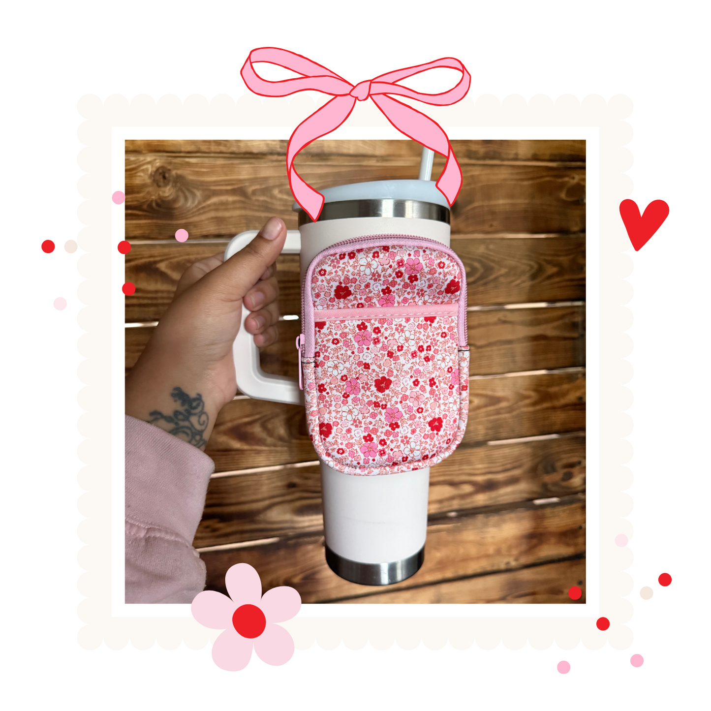 Floral Tumbler Pouch