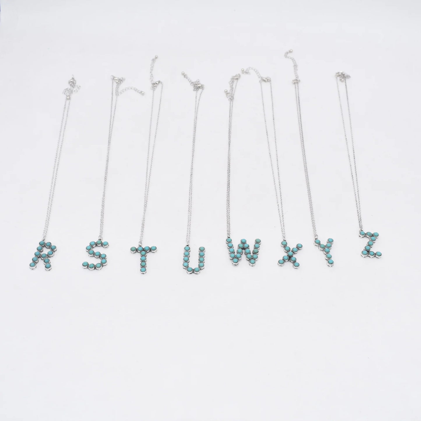 Turquoise Initial Necklace