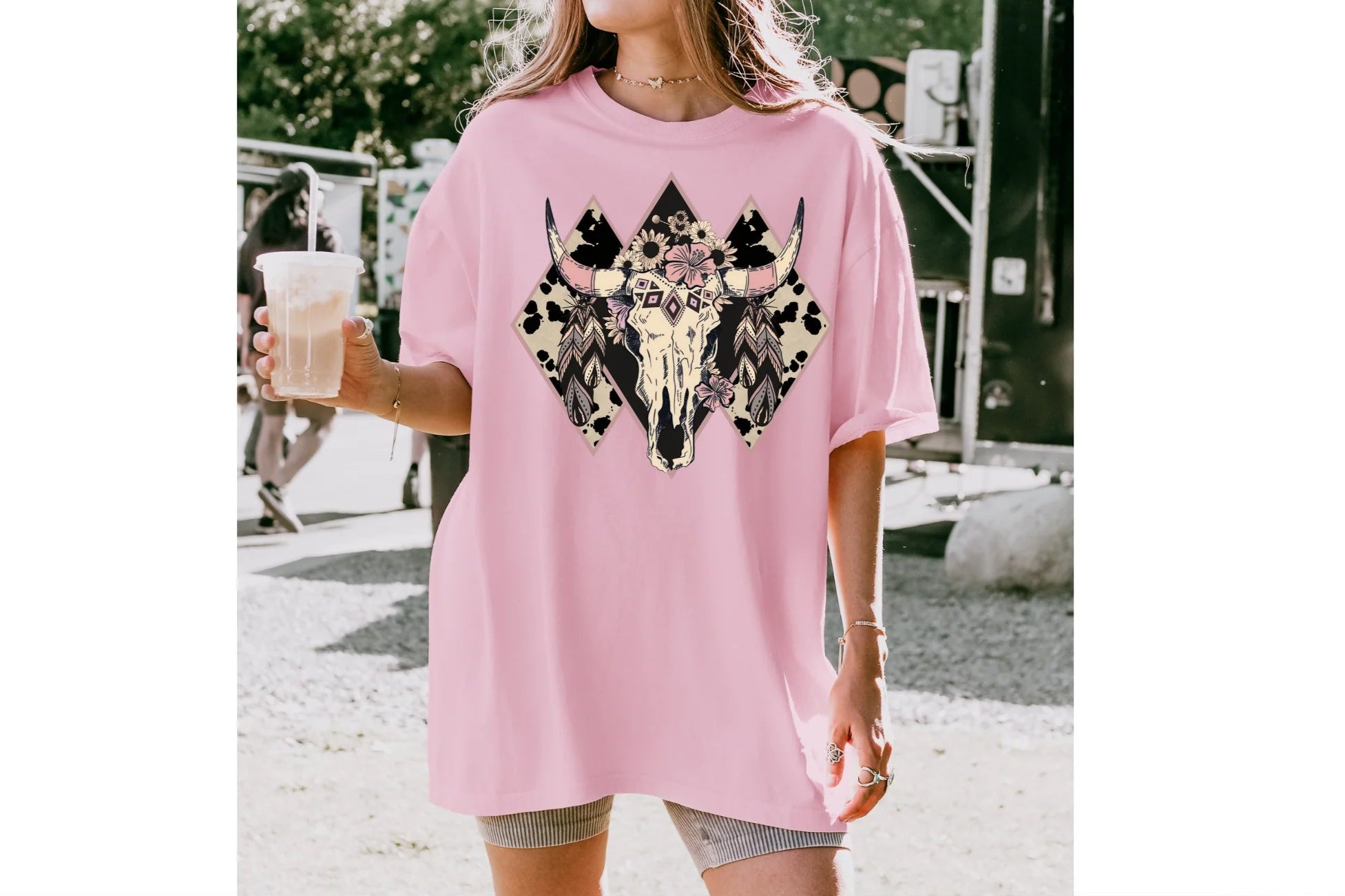 Floral Skull Pink