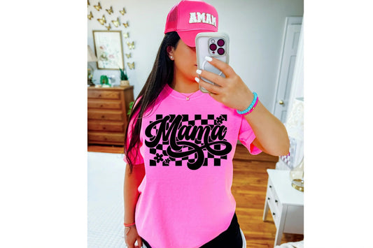 Mama Floral Checkered