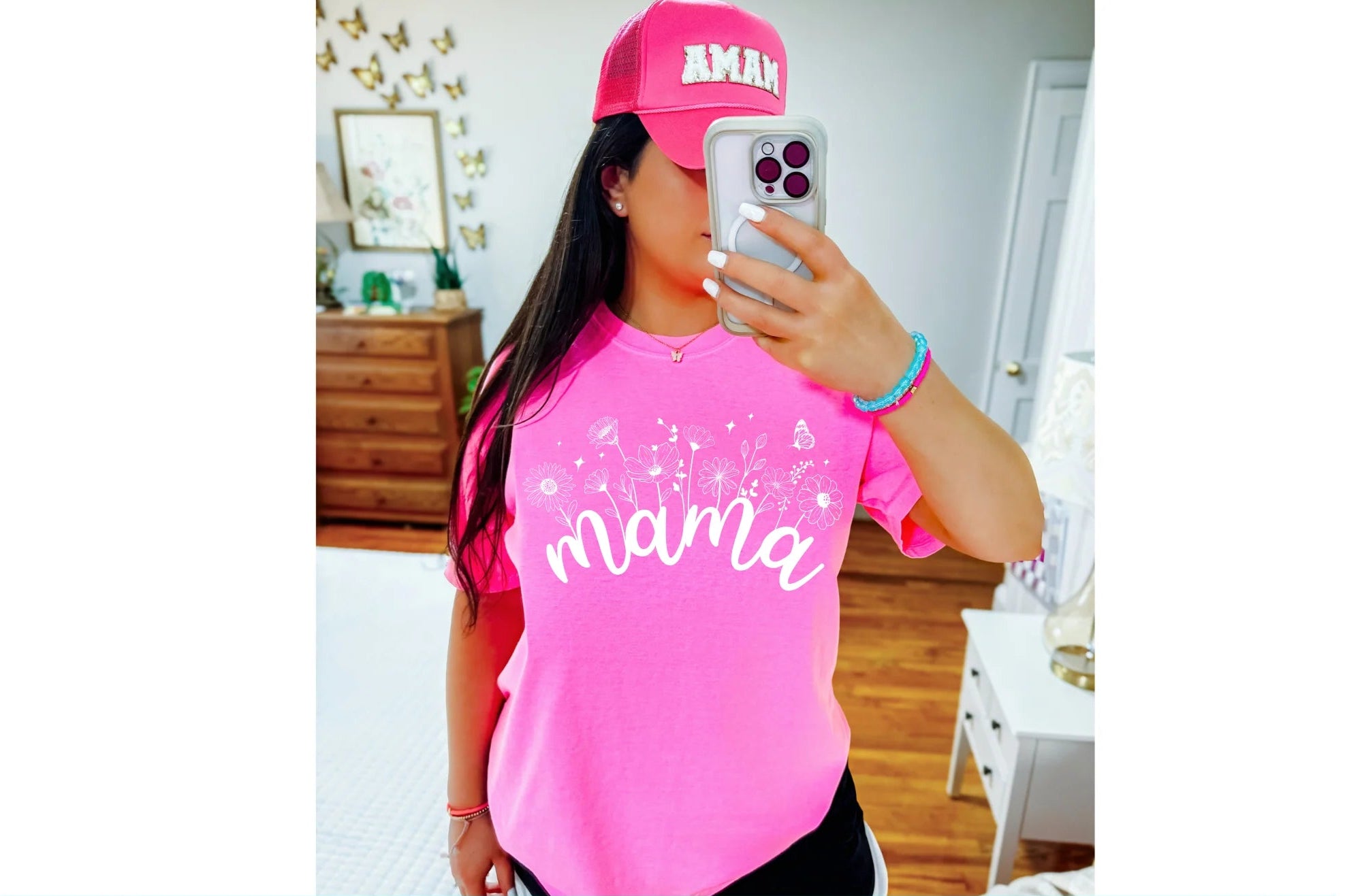 Mama Floral White