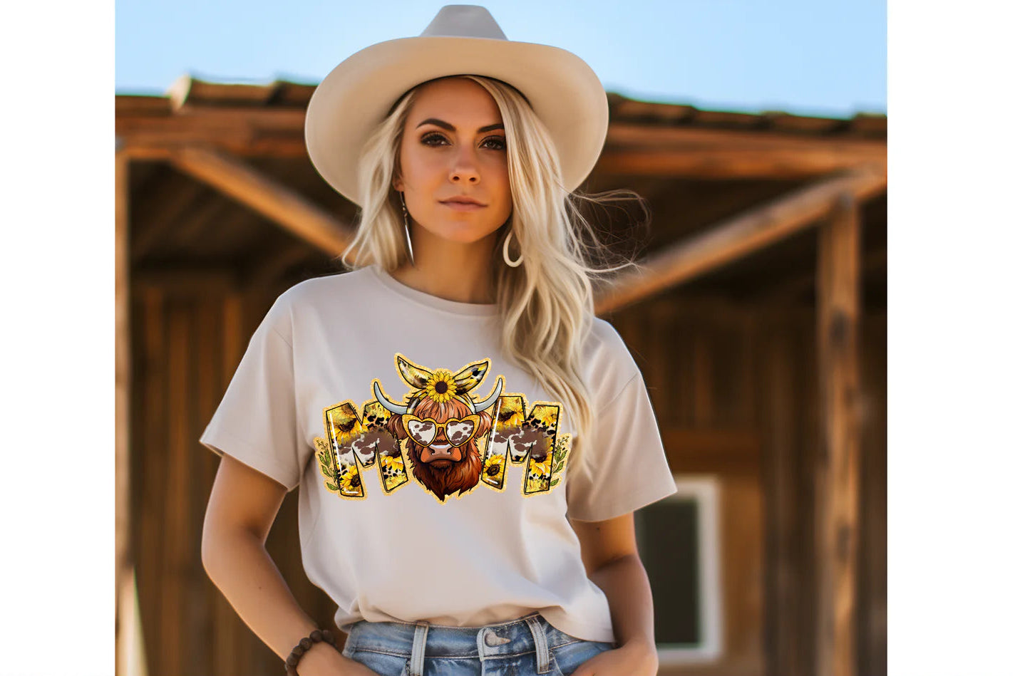 Mom sunflower cow