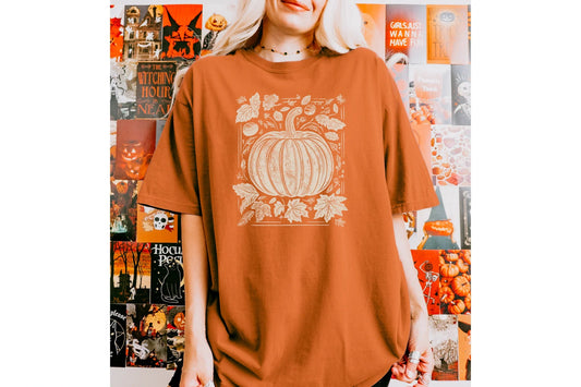 Tan pumpkin leaves